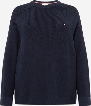 Pull-over Tommy Hilfiger Curve en bleu : devant