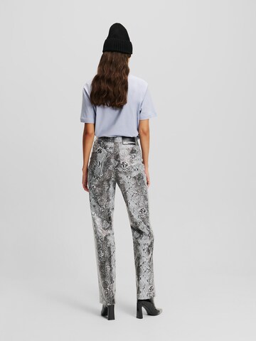 Regular Pantalon 'Snake' KARL LAGERFELD JEANS en gris