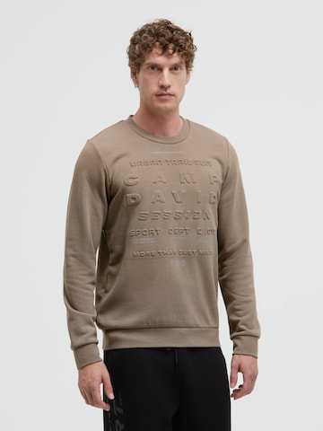 CAMP DAVID Sweatshirt in Beige: front