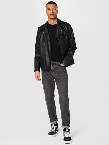 JACK & JONES Regular Jeans 'Chris' in Zwart