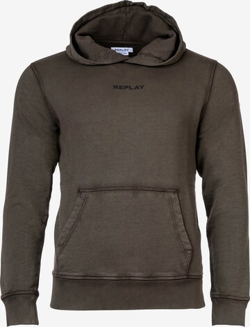 REPLAY Sweatshirt in Groen: voorkant