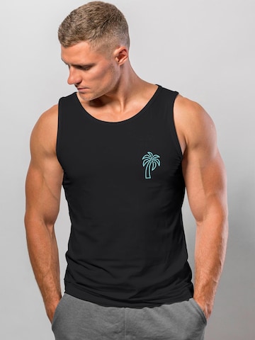 Neverless Shirt 'Palm Lineart' in Black