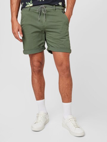 Regular Pantalon chino 'Marjoram' recolution en vert : devant