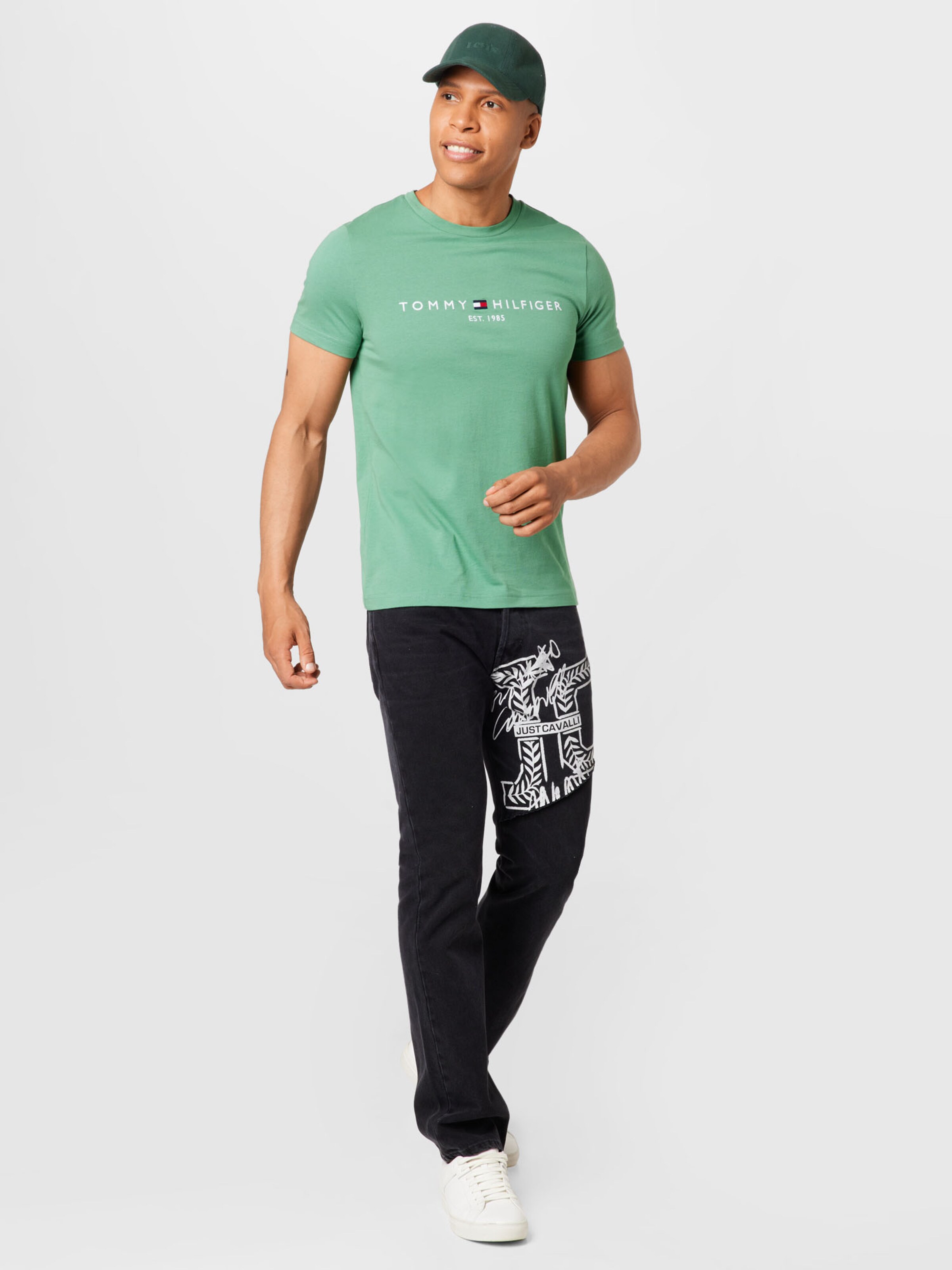 Männer Shirts TOMMY HILFIGER T-Shirt in Jade - MJ36727 Männer Shirts TOMMY HILFIGER T-Shirt in Jade - MJ36727