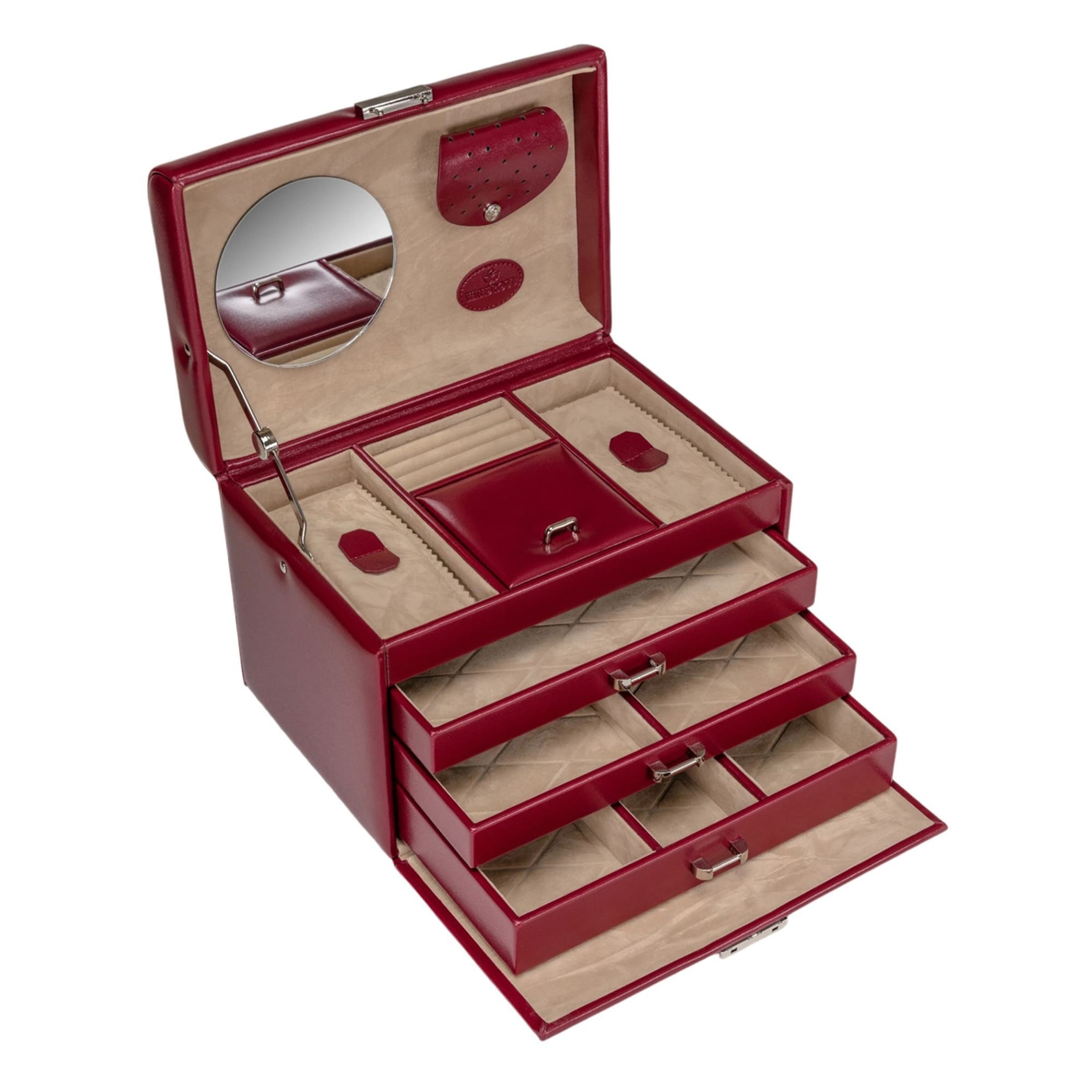 WINDROSE Jewelry storage 'Merino' in Red