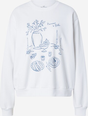 HOLLISTER Sweatshirt 'EASY' in White: front
