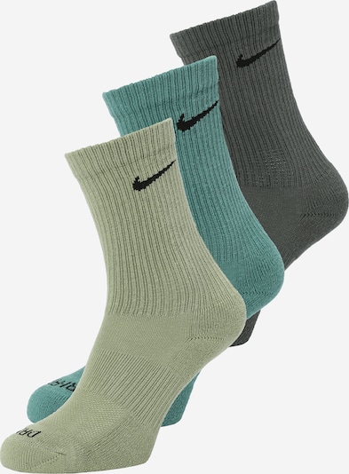 NIKE Athletic Socks 'Everyday' in Turquoise / Khaki / Olive / Black, Item view