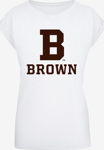 Merchcode Shirt 'Brown University - B Initial' in White: front