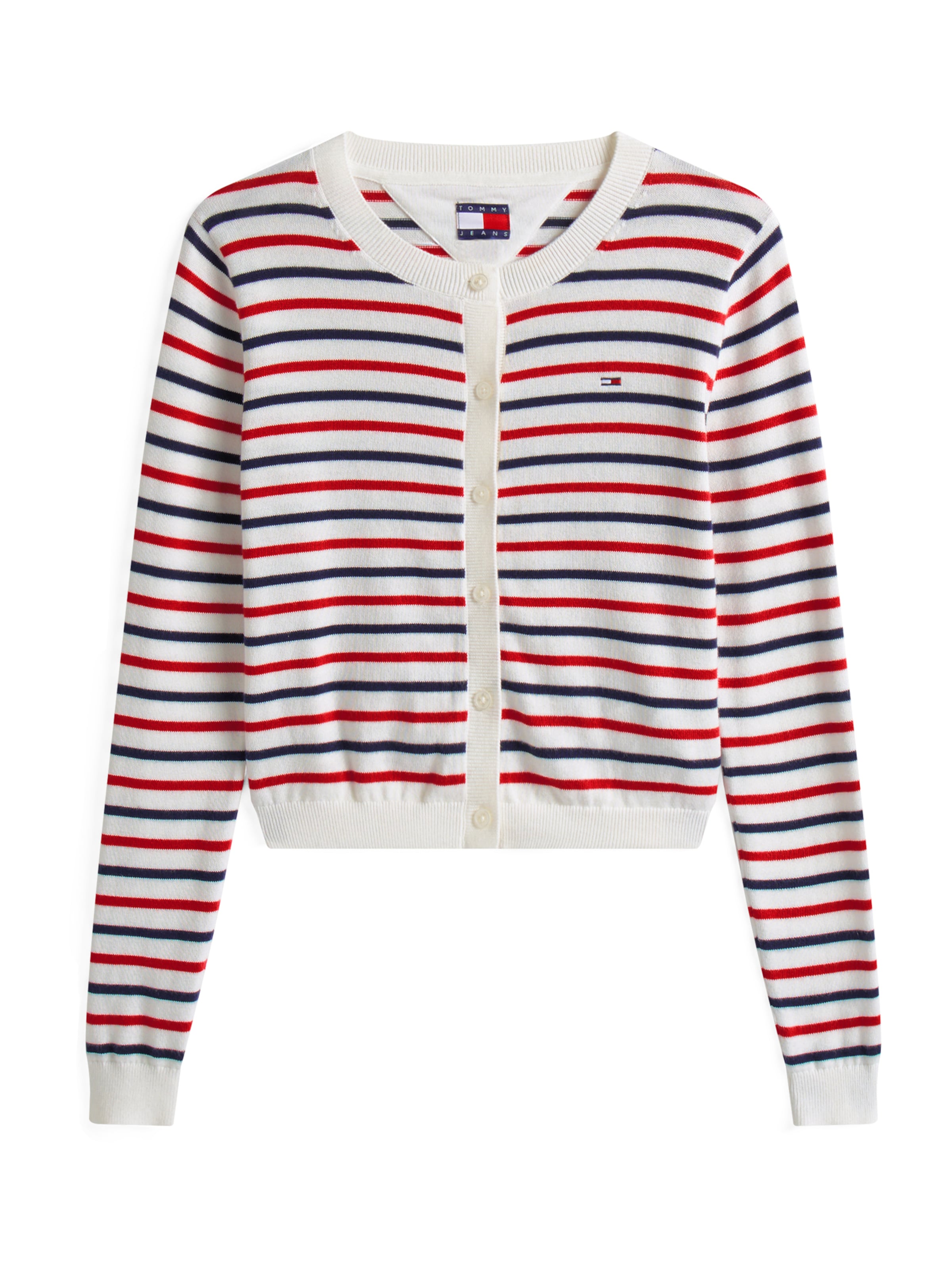 Tommy Jeans Kampsun 'ESSENTIAL', värv valge: eest vaates