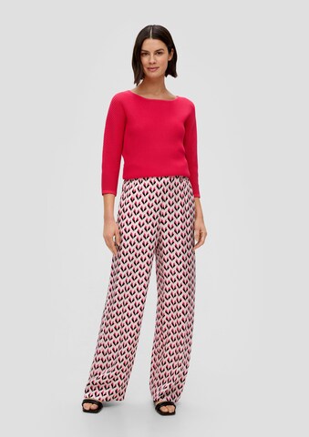 Wide leg Pantaloni di s.Oliver BLACK LABEL in rosa