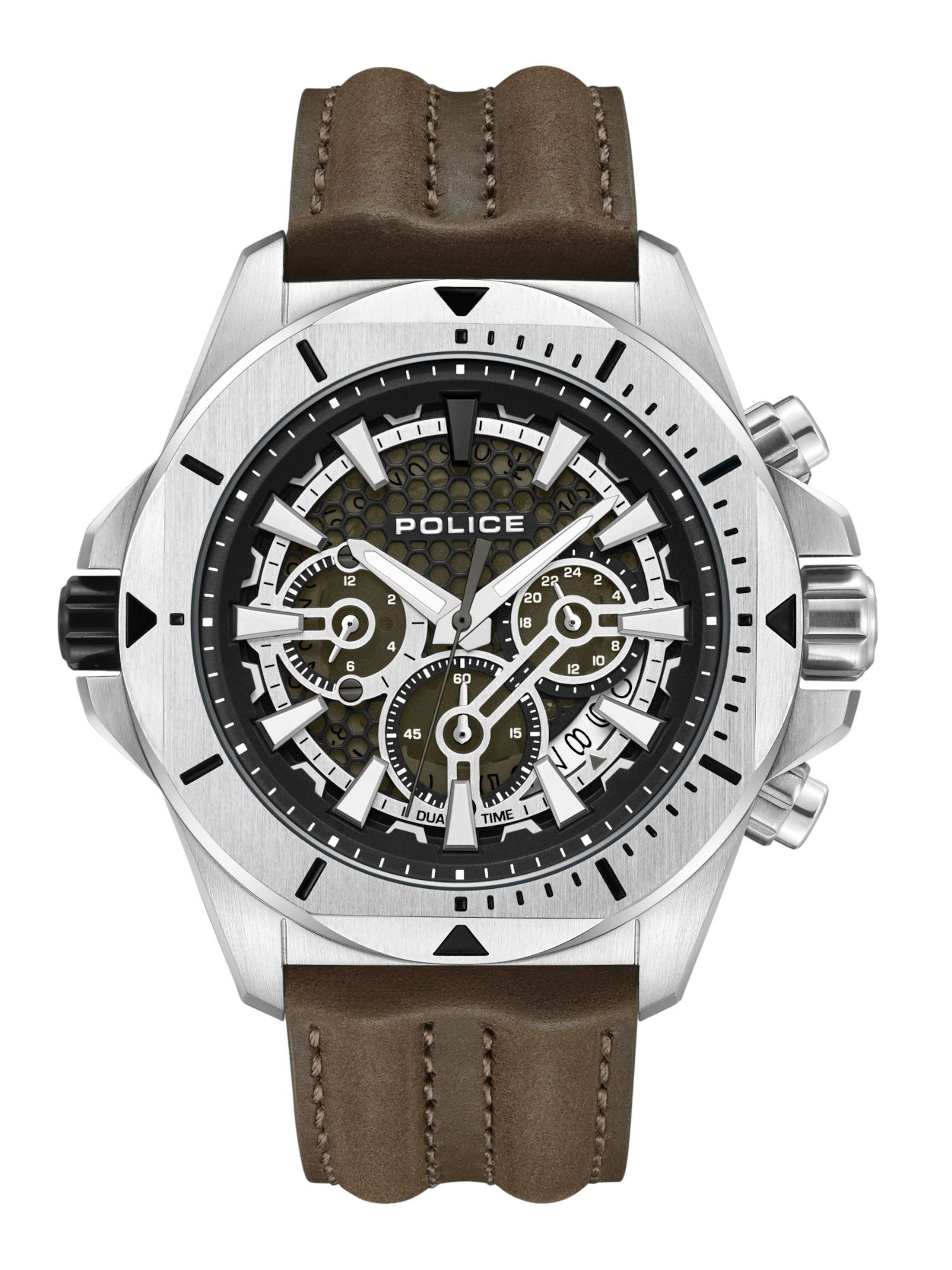 POLICE Analog watch 'Electrical' in Silver: front