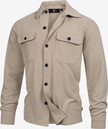 INDICODE JEANS Overhemd 'Nello' in Beige: voorkant