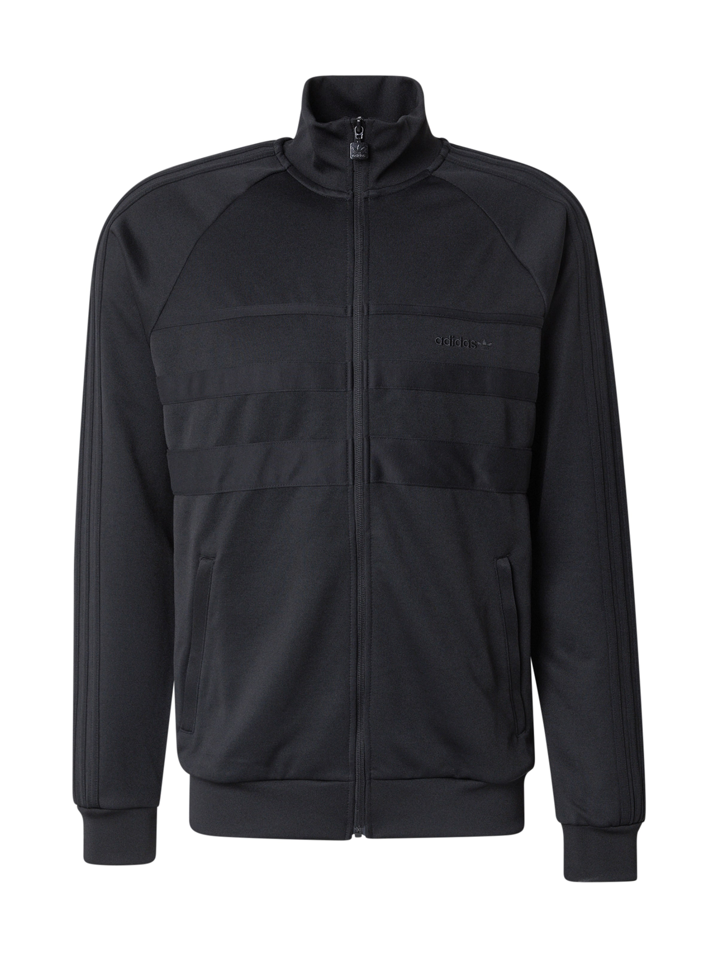 ADIDAS ORIGINALS Ζακέτα φούτερ 'The First' σε μαύρο: μπροστά