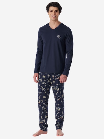 Pyjama long ' Family ' SCHIESSER en bleu
