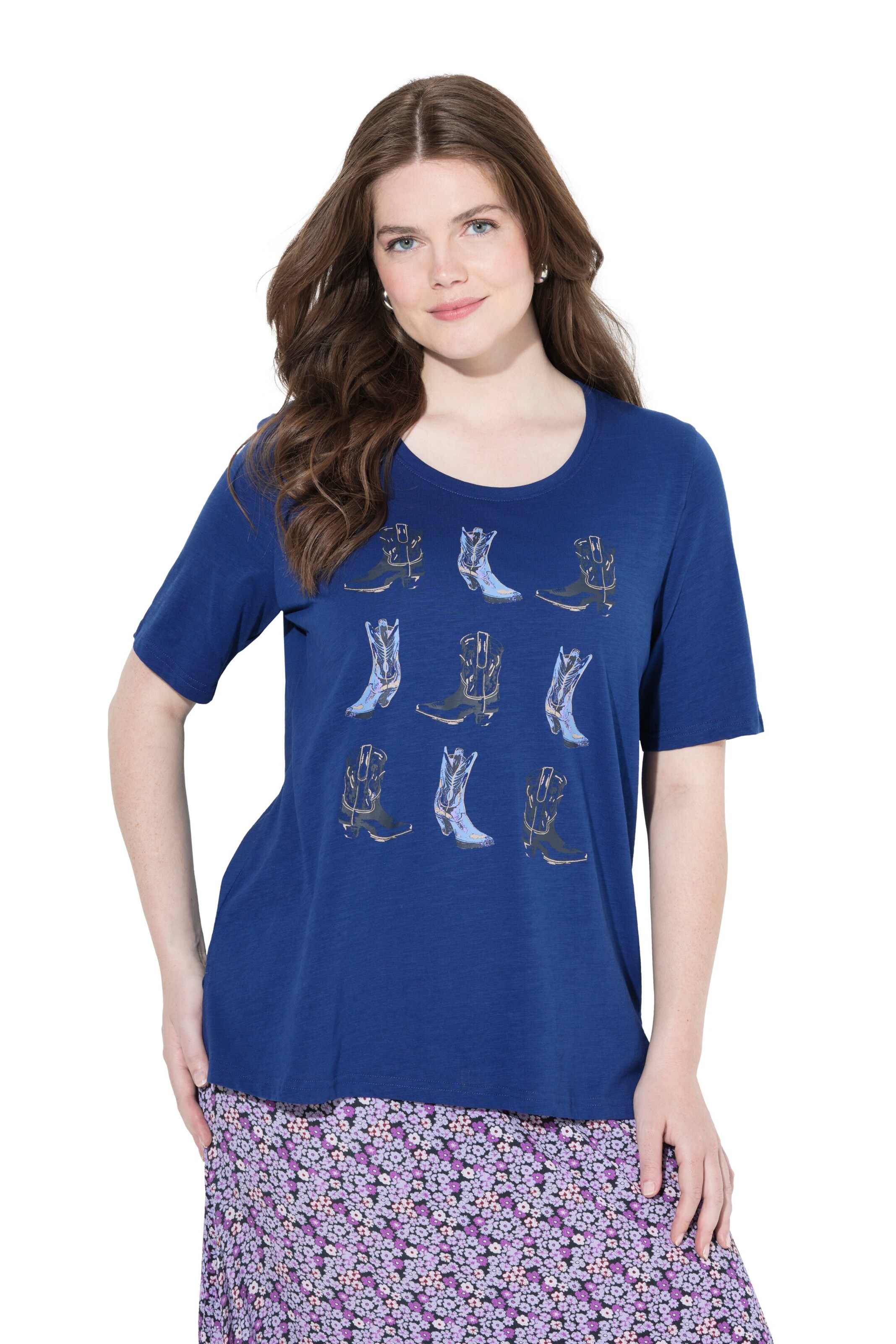 Ulla Popken Shirt in Blau: Vorderseite