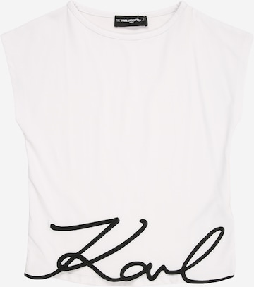 balta Karl Lagerfeld Marškinėliai: priekis