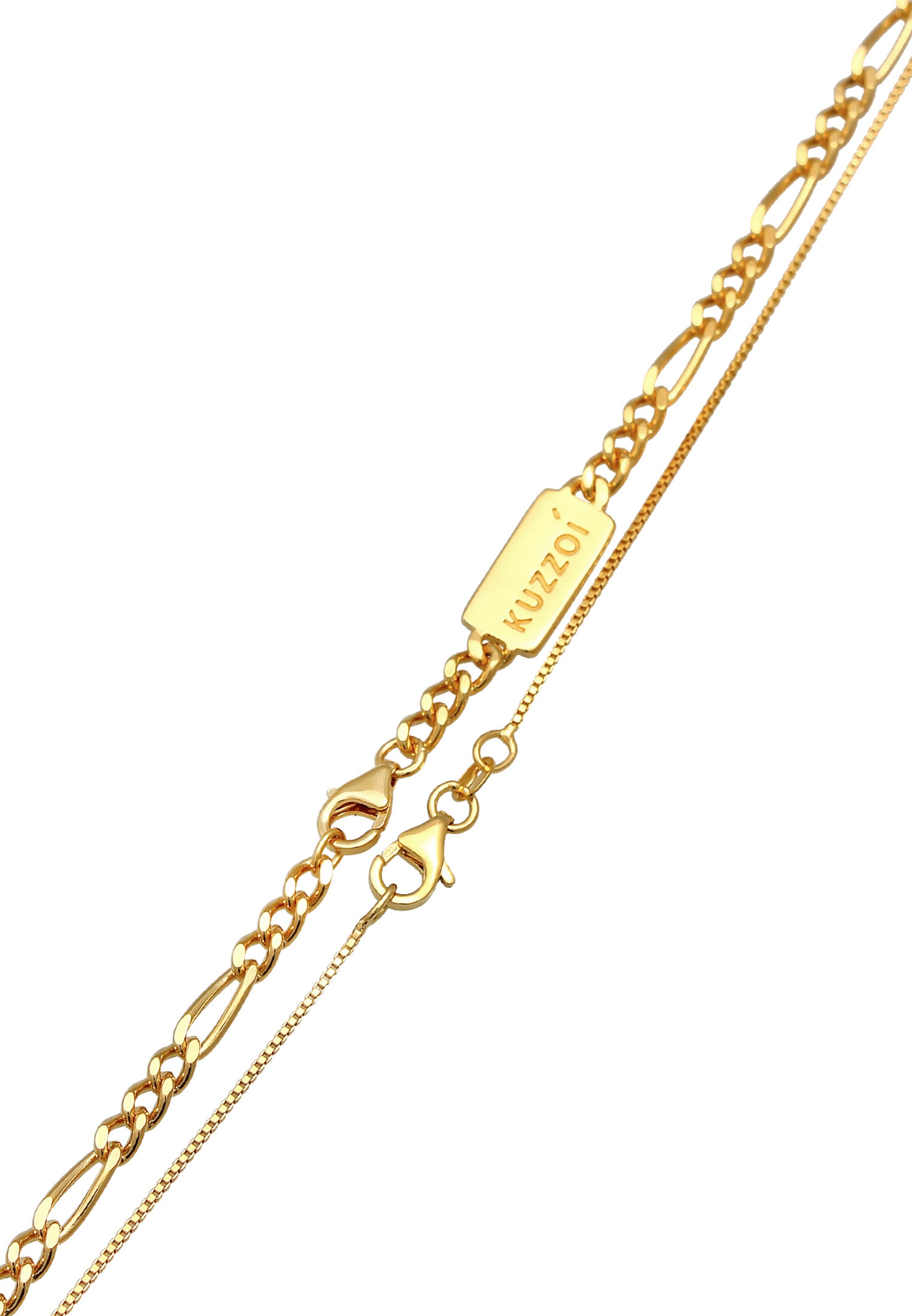 KUZZOI Halskette Basic Kette, Layer in Gold