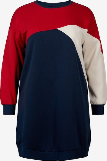 Zizzi Пуловер 'VKATHLEEN' в нейви синьо / червено / бяло, Преглед на продукта