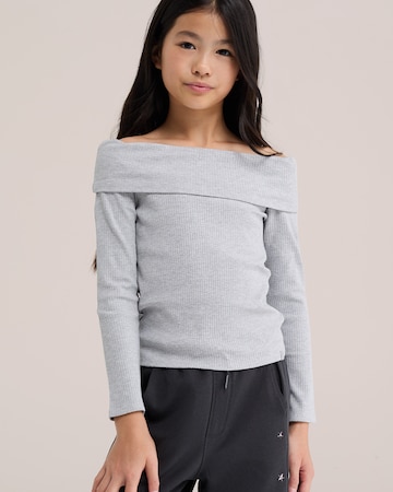WE Fashion - Camiseta en gris: frente