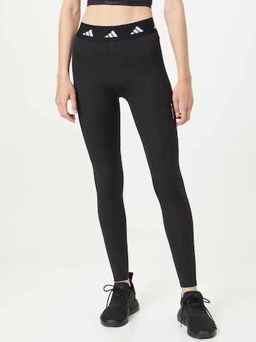ADIDAS PERFORMANCE Skinny Workout Pants 'Techfit Period Proof' in Black: front