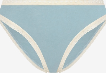 Albero Natur Slip 'Damen Bio Baumwoll Slip mit Spitze' in Blau: Vorderseite