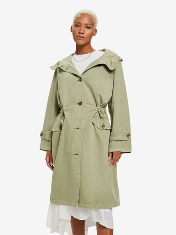 ESPRIT Between-Seasons Coat in Green: front