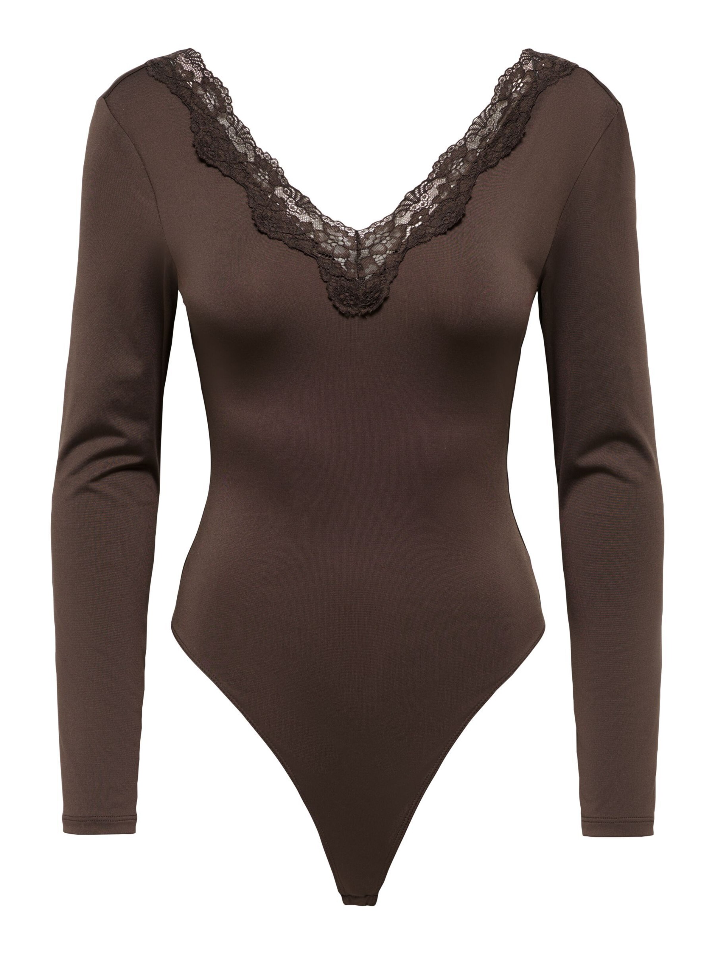 ONLY Bodysuit in Brown: front