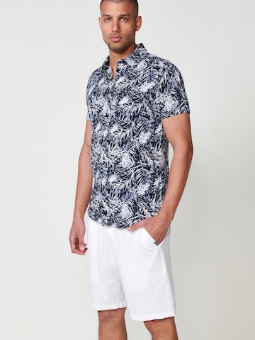 KOROSHI Slim Fit Hemd in Blau