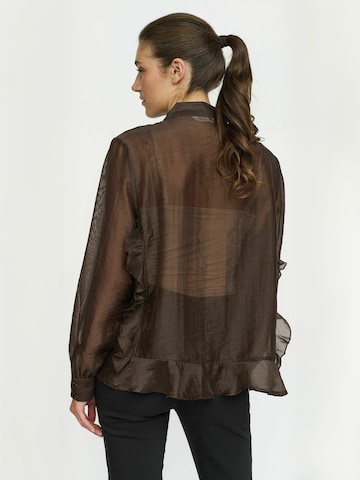 Soft Rebels Shirts ' SRRachel ' i brun: tilbage