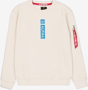 ALPHA INDUSTRIES Sweatshirt 'RP' in Weiß: Vorderseite