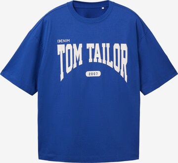 Tricou de la TOM TAILOR DENIM pe albastru: față