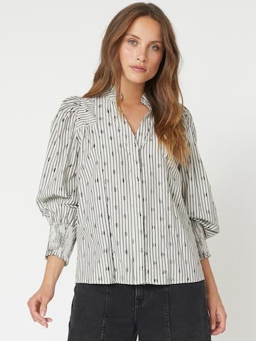 co'couture Blouse 'Trixie' in Grijs: voorkant
