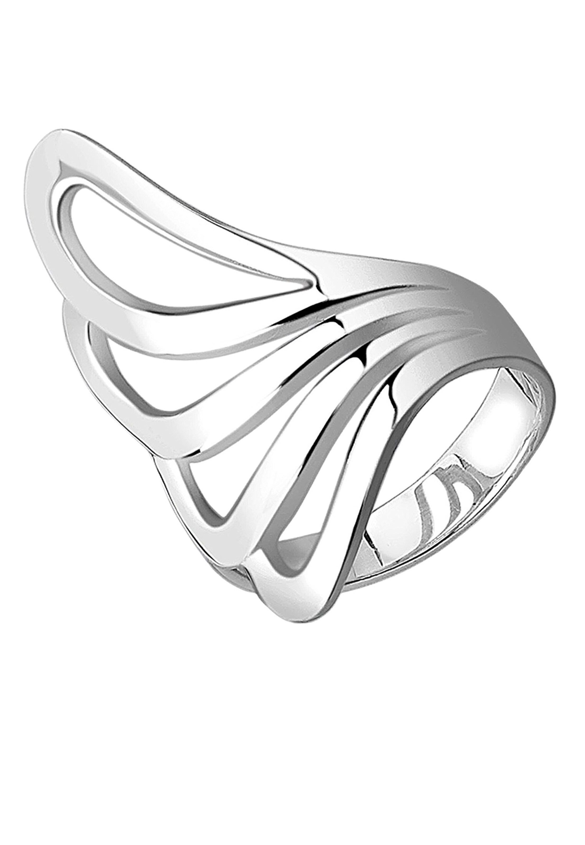 Nenalina Ring 'Wellen' in Silber: Vorderseite