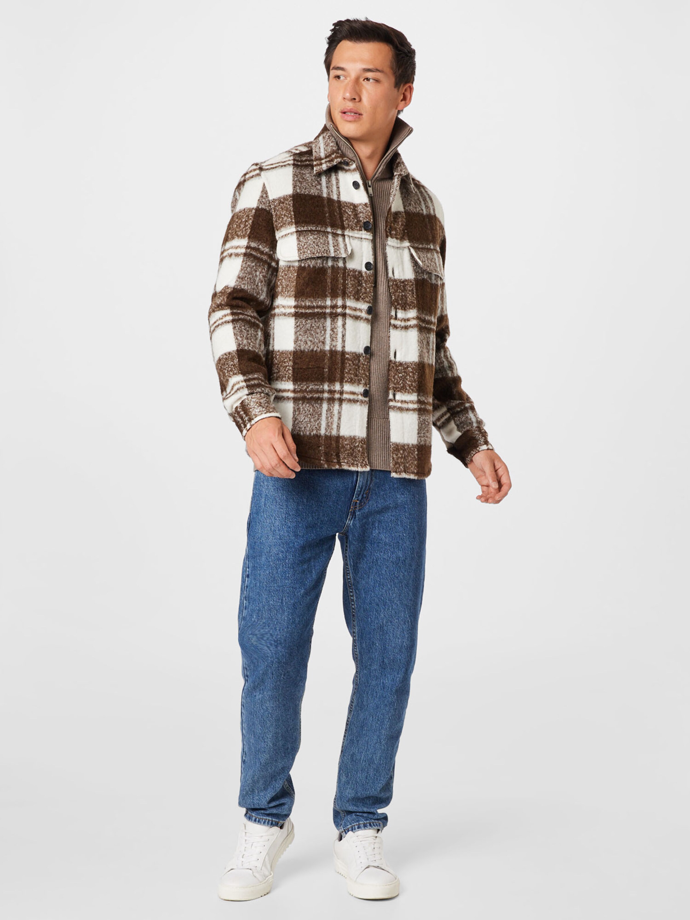 Men Sweaters & cardigans | DRYKORN Sweater 'MANUELO' in Light Brown - EM67760