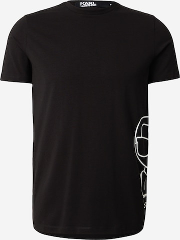 juoda Karl Lagerfeld Marškinėliai: priekis