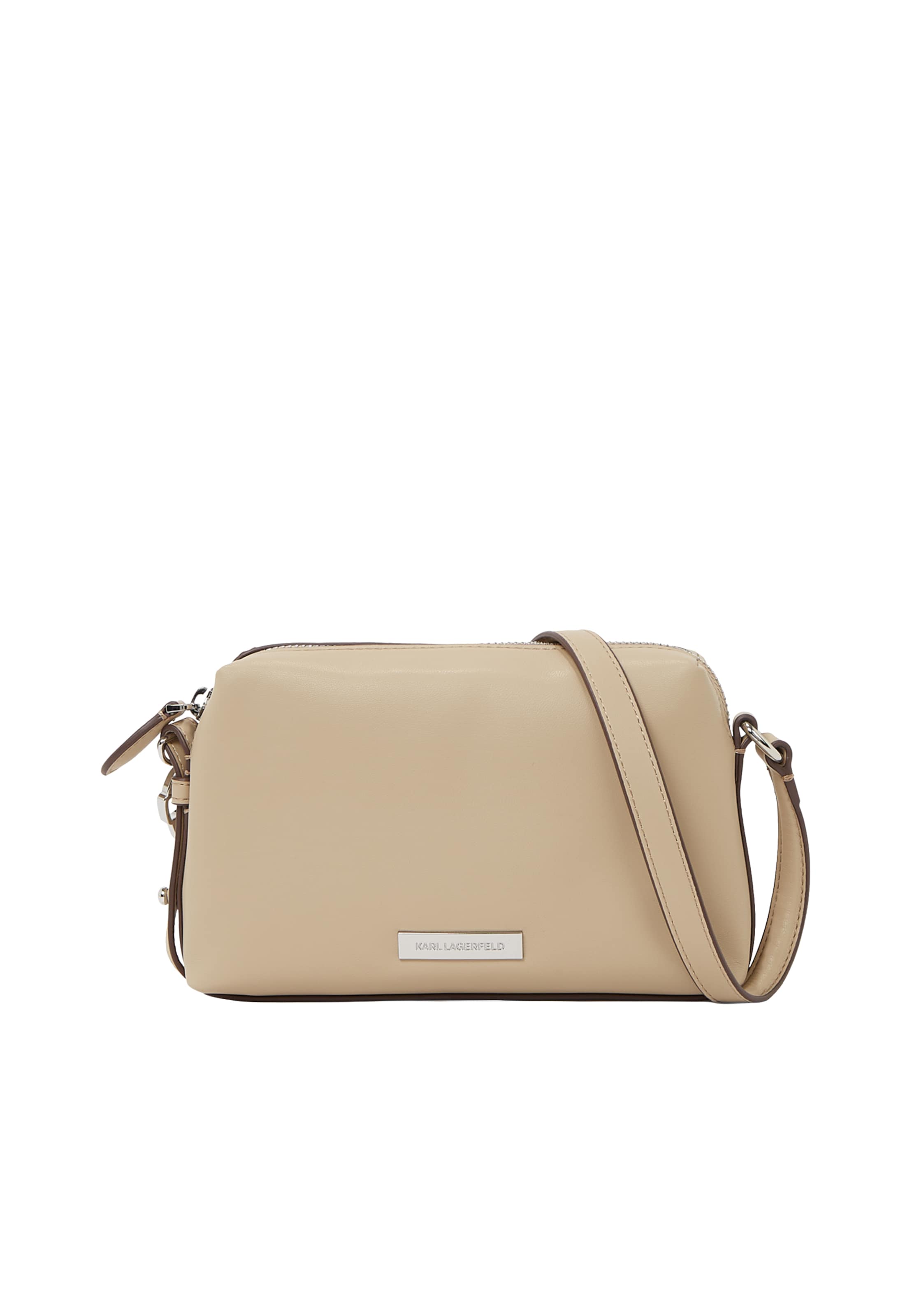 Karl Lagerfeld Umhängetasche 'IKON' in Beige: Vorderseite