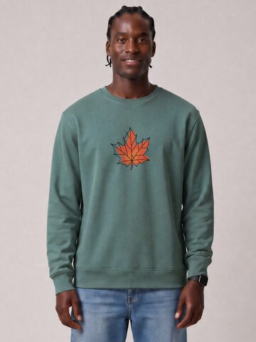 Watapparel Sweatshirt 'Herbst' in Groen: voorkant