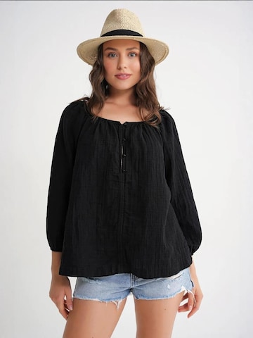 MixRay Blouse in Zwart: voorkant