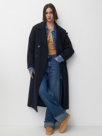 Manteau mi-saison Pull&Bear en bleu : devant