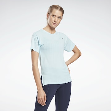 T-shirt fonctionnel Reebok en bleu : devant