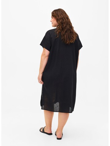 Zizzi Blusenkleid 'VFLEX' in Schwarz