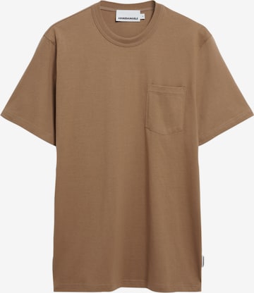 ARMEDANGELS T-Shirt MAARKOS POCKET in Braun: Vorderseite