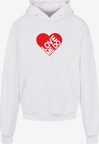 Merchcode Sweatshirt 'Beatles - Love me do' in Weiß: predná strana