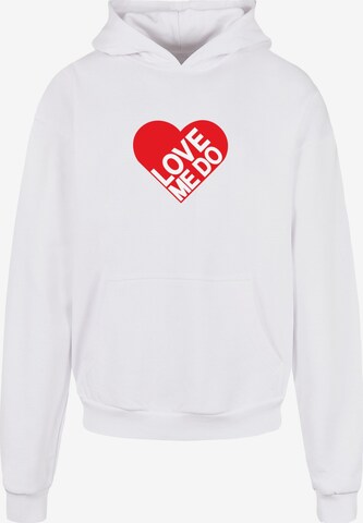 Merchcode Sweatshirt 'Beatles - Love me do' in Weiß: predná strana