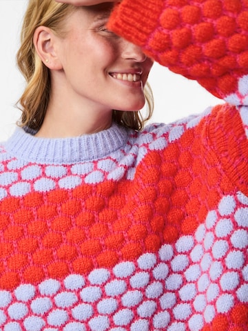 PIECES Sweater 'PCJANEL' in Pink