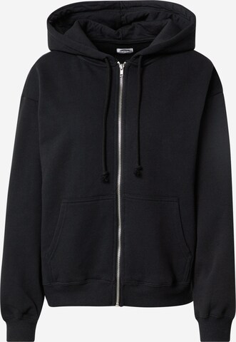 Cotton On Zip-Up Hoodie in Black: front