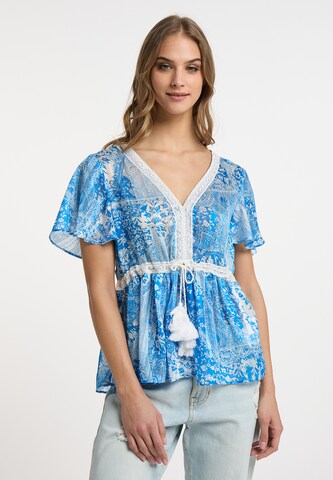 IZIA Blouse in Blauw: voorkant