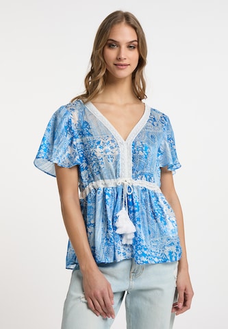 IZIA - Blusa em azul: frente