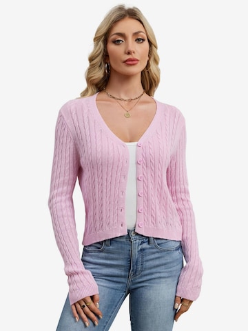 Yesfashion Kardigan w kolorze różowy: przód