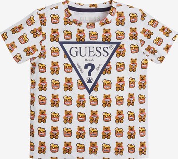 GUESS - Camiseta en blanco: frente